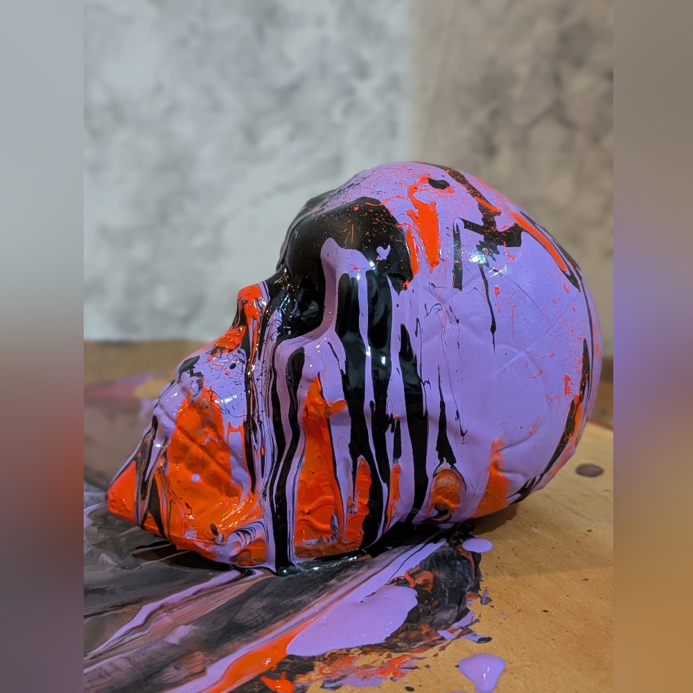 Vibrant Skull Art Decor